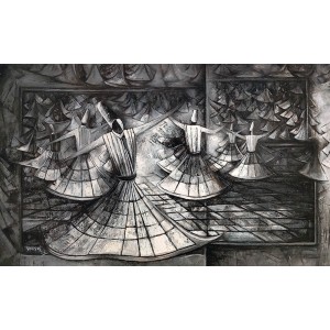 Muhammad Yousuf, 24 x 42 Inch, Acrylic on Canvas, Figurative Painting, AC-MYSF-042